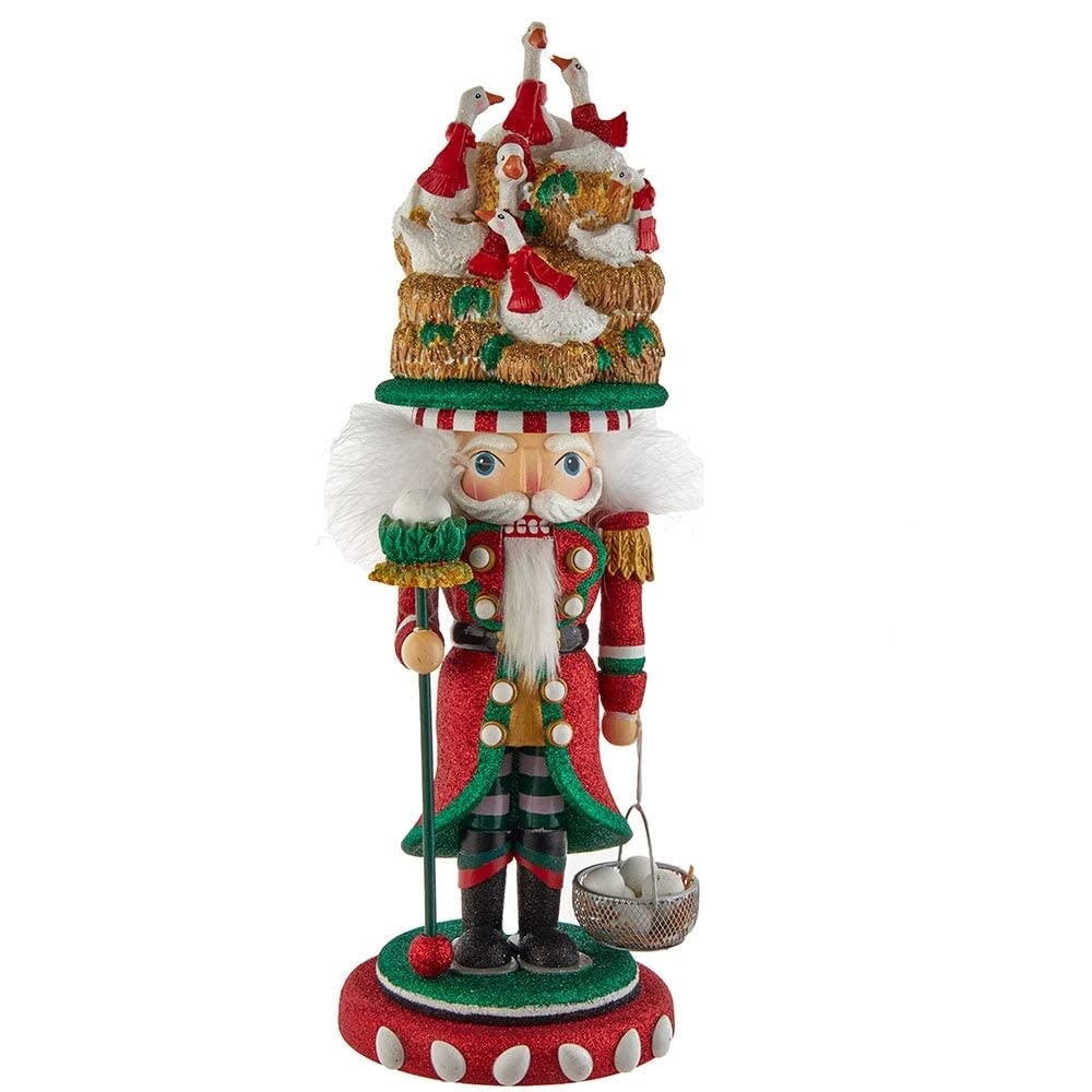 18-inch Hollywood 12 Days of Christmas Nutcracker Multi Color Wood