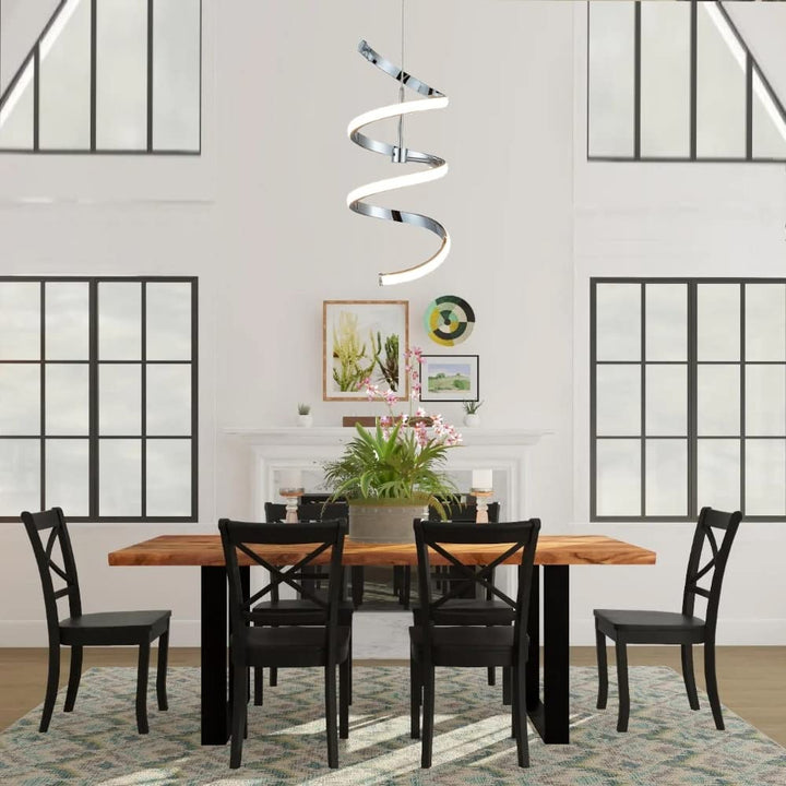 1 Light Geometric Led Chrome Modern Contemporary Metal