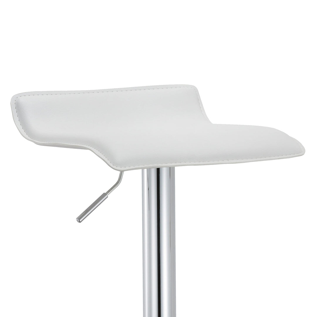 AC Pacific Modern Adjustable Bar Stools (Set of 2) - 23.5-31.5" h White - Diamond Home USA