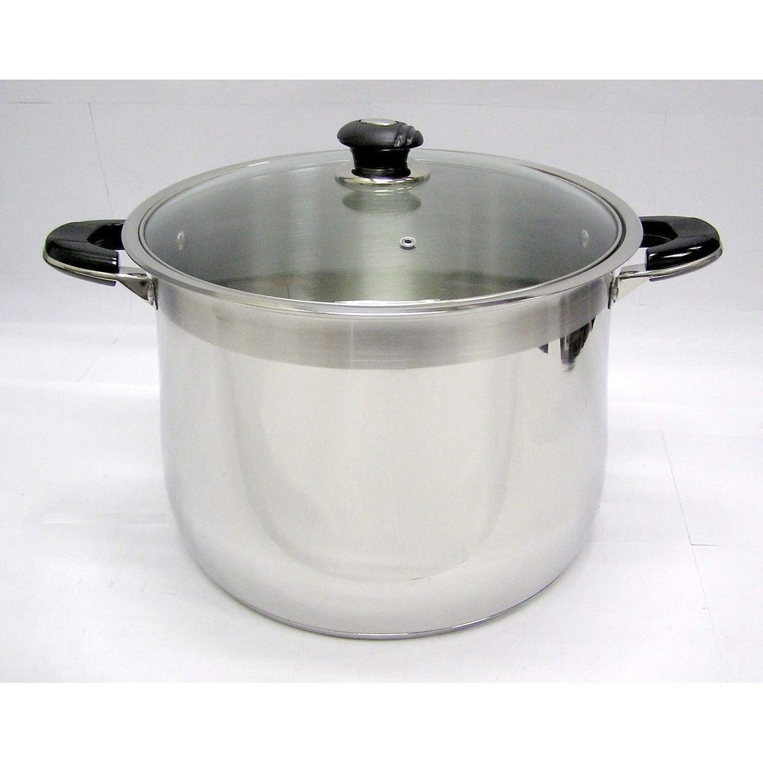 20 Qt Stainless Steel Tri-ply Heavy Duty Gourmet Stock Pot Grey