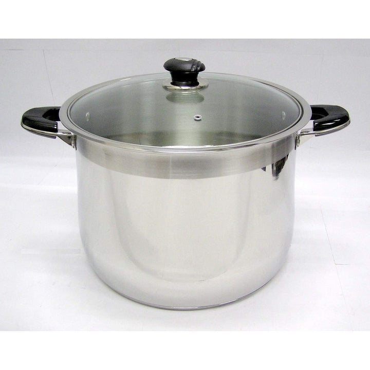 20 Qt Stainless Steel Tri-ply Heavy Duty Gourmet Stock Pot Grey