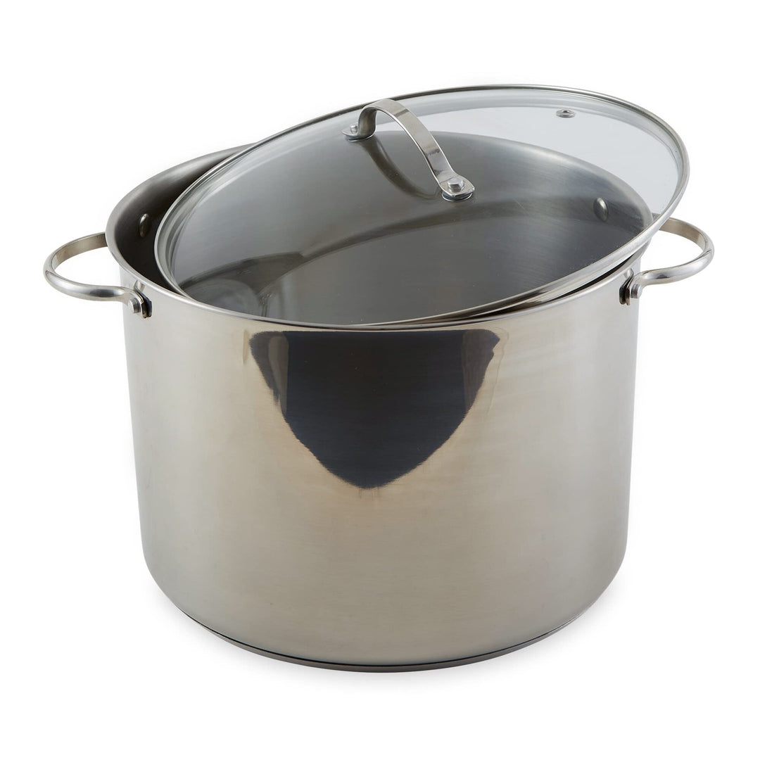 12 Qt Stockpot Induction Silver Stainless Steel - Diamond Home USA