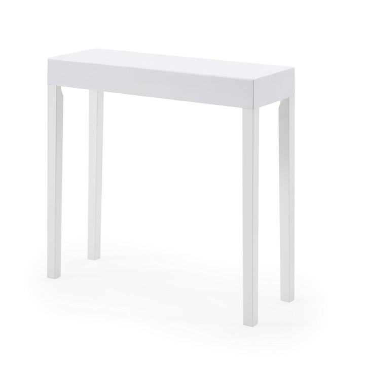 AC Pacific Amy Console Table for Entryway Living Room White