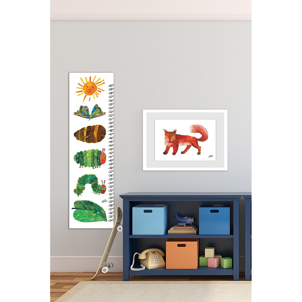 Marmont Hill Eric Carle 'Caterpillar Becomes Butterfly' Canvas Growth Chart - Diamond Home USA