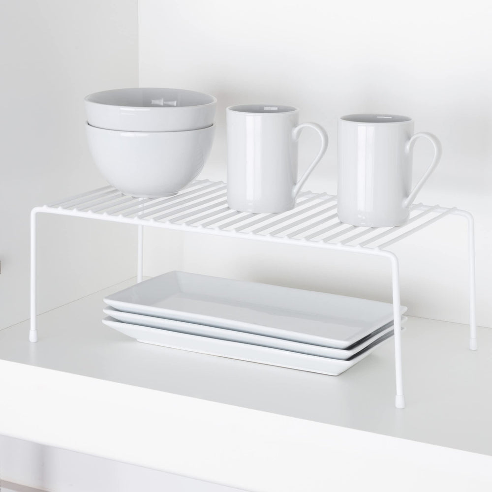 Smart Design Classic Storage Shelf - Medium (8.5 x 13.25 in.) White -Steel - Diamond Home USA
