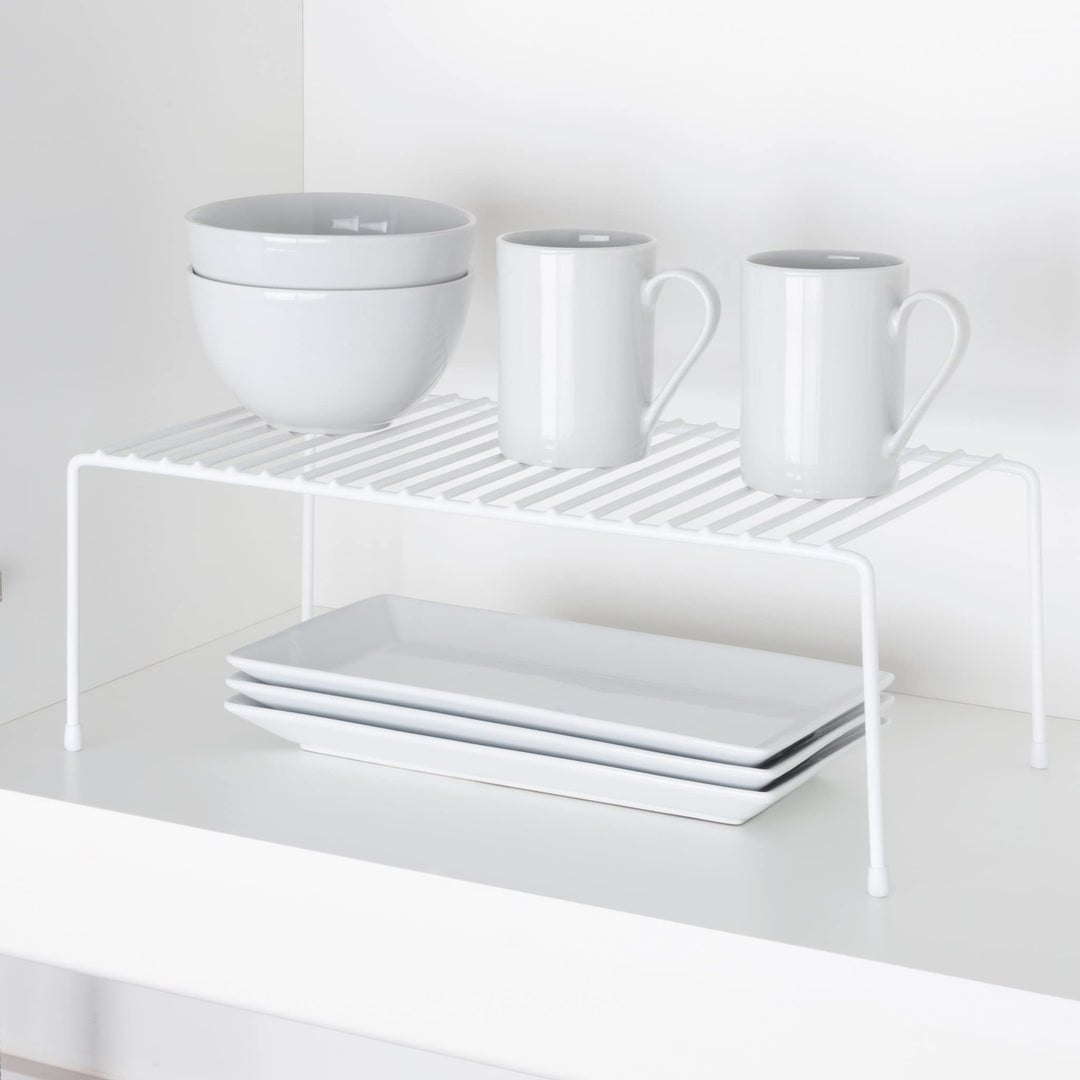 Smart Design Classic Storage Shelf - Medium (8.5 x 13.25 in.) White -Steel - Diamond Home USA