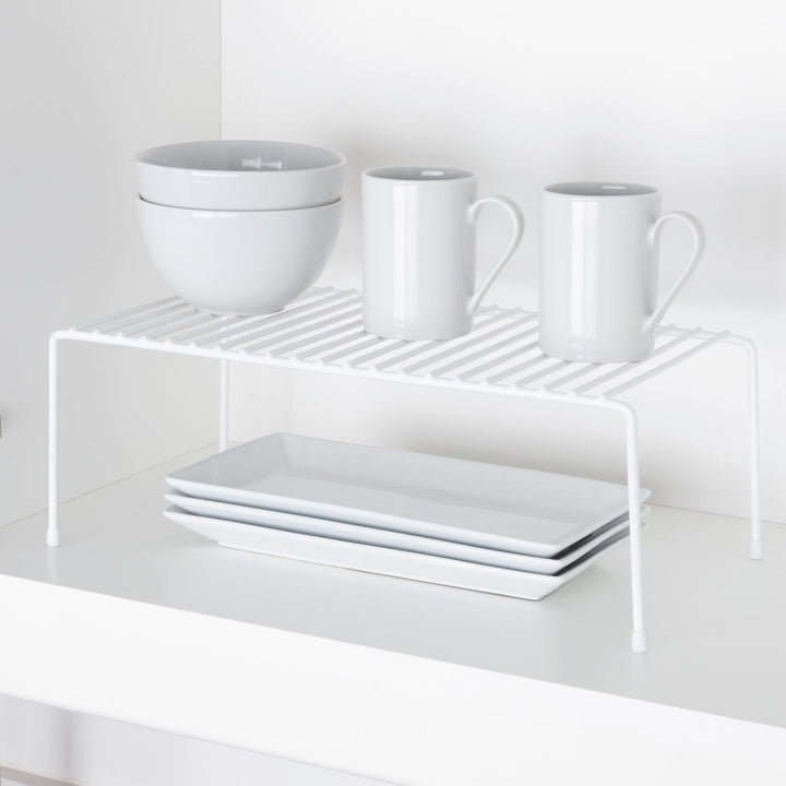 Smart Design Classic Storage Shelf - Medium (8.5 x 13.25 in.) White -Steel - Diamond Home USA