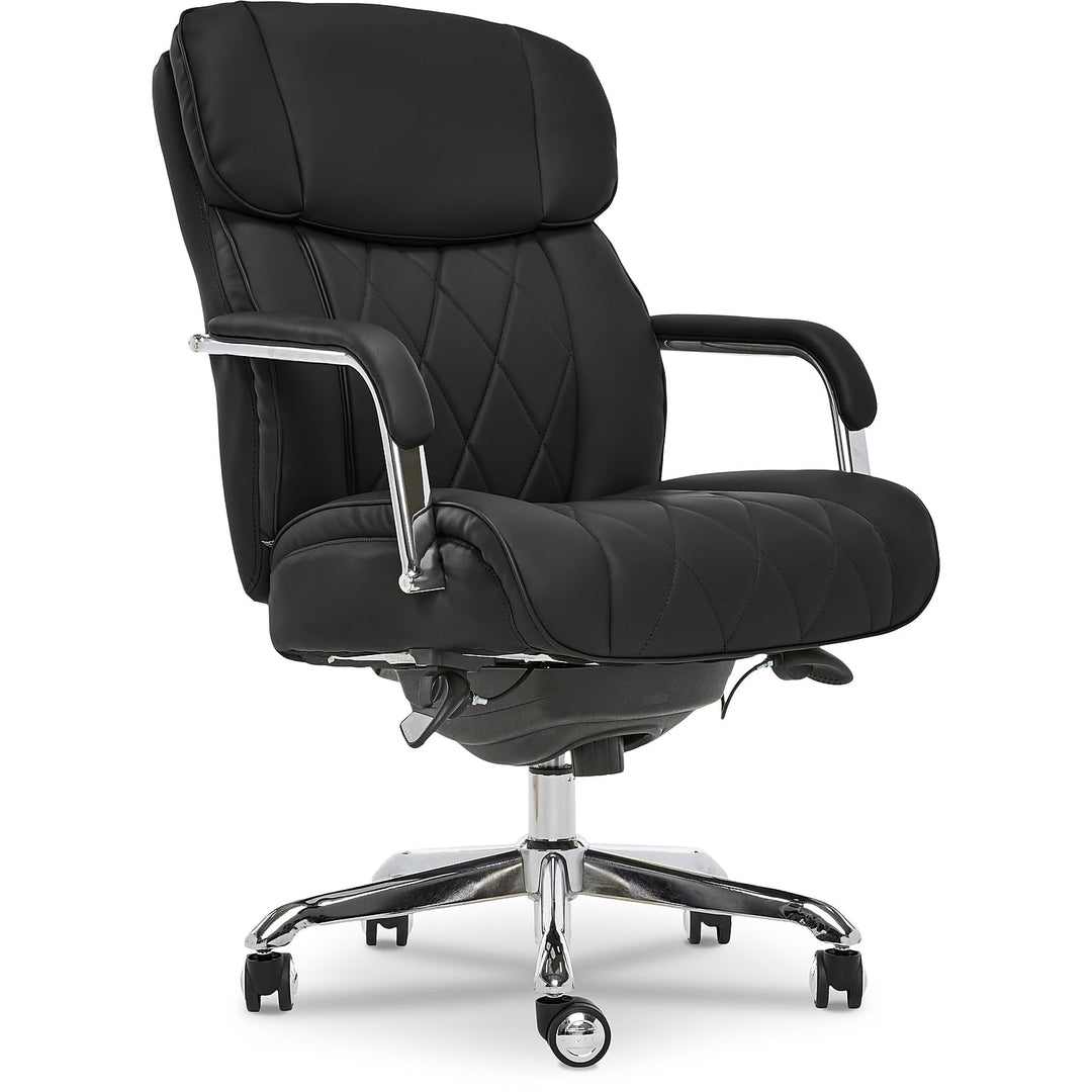 La-Z-Boy Sutherland Ergonomic Faux Leather Swivel Computer and Desk Chair Black