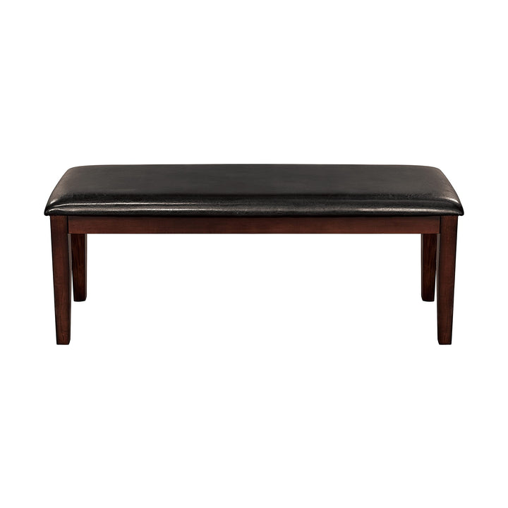 Dining Bench Brown Modern Contemporary Upholstered Cherry Finish - Diamond Home USA