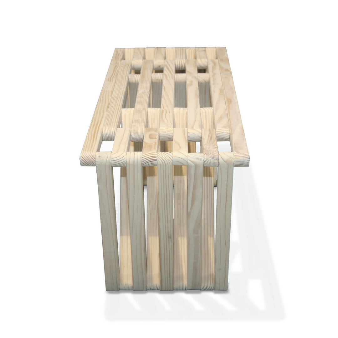 Wood Backless Bench, Modern style L 54" x15" deep x 17" Tall