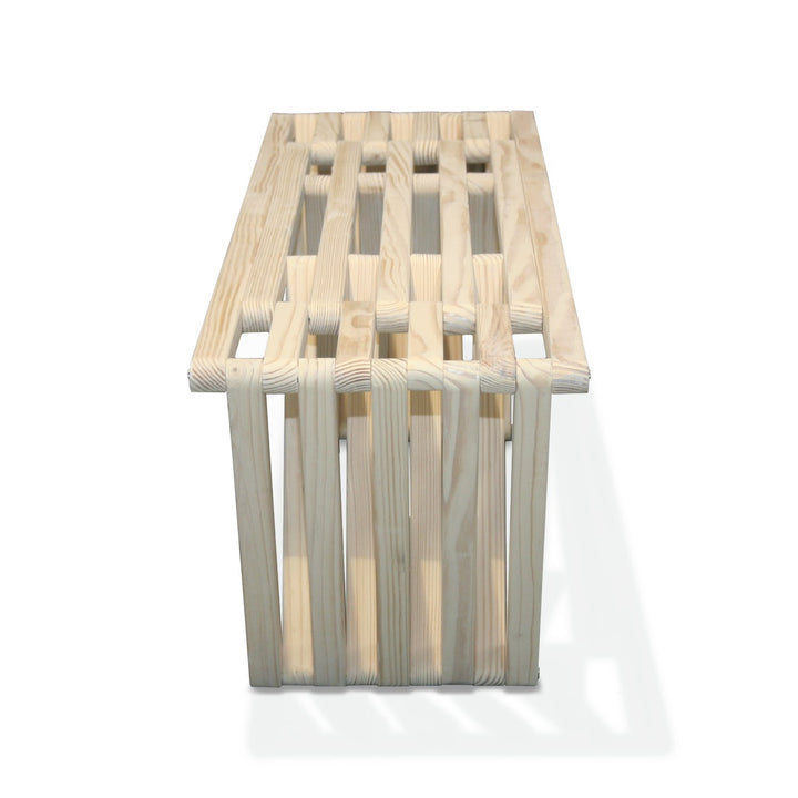 Wood Backless Bench, Modern style L 54" x15" deep x 17" Tall