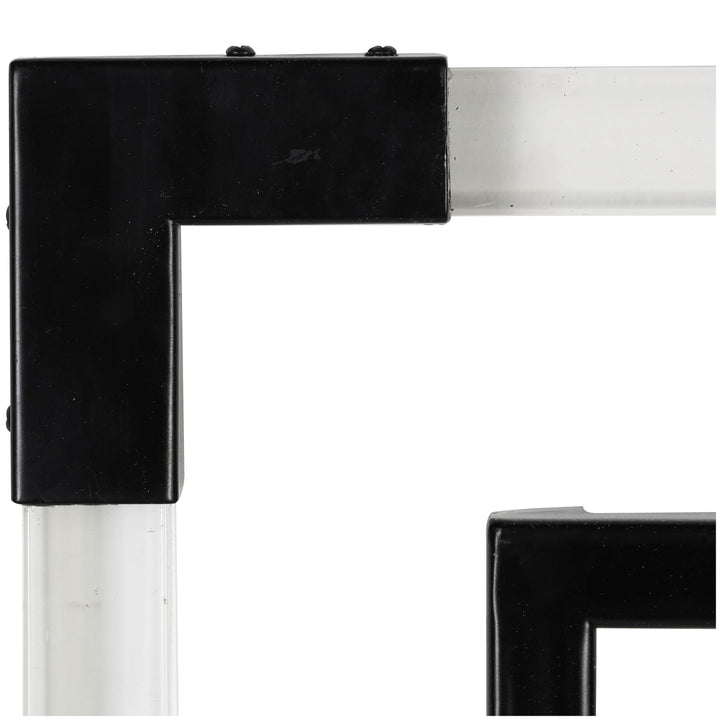 Black Metal Double Framed Wall Mirror with Acrylic Frame - Diamond Home USA