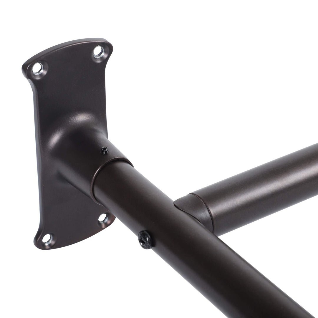 Aluminum D-Shape Shower Rod 60inch 25inch Oil Rubbled Bronze - Rubbed - Diamond Home USA