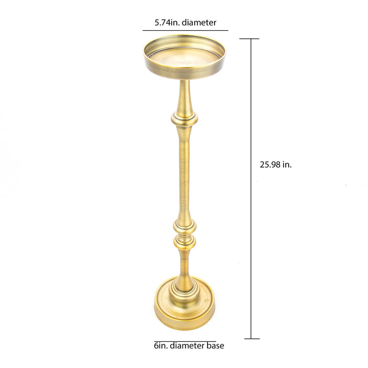 New Ridge Home Goods Dapper Glam 6in. Round Martini Set of 2 for Small Spaces