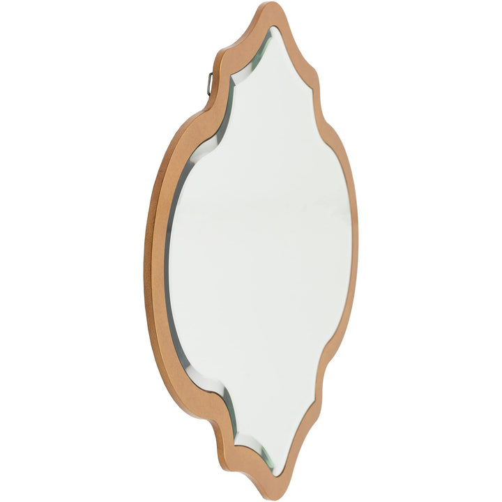 Quatrefoil Gold 28x26-inch Mirror 28" h X 26" w Preppy Traditional Beveled Glass - Diamond Home USA