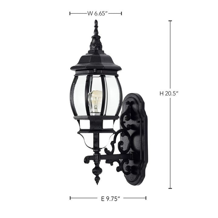 Nuvo 60/887 One Light Outdoor Wall Mount UNKNOWN Black - Diamond Home USA