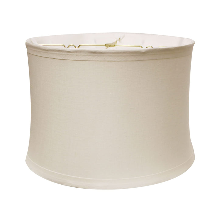 Cloth & Wire Drum No Hug with 1" Trim Softback Lampshade with Washer Fitter Snow