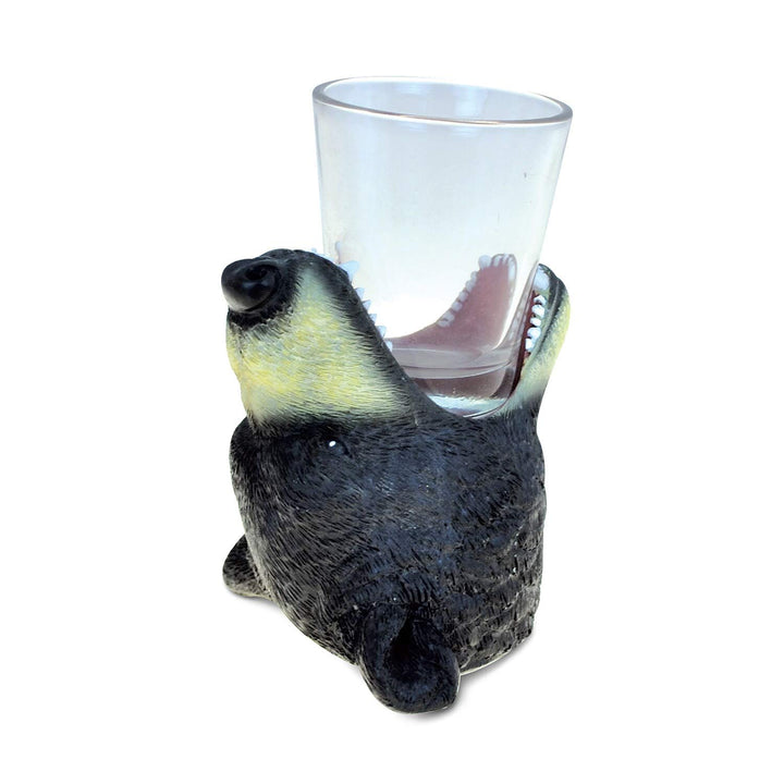 Animal-Theme Black Bear Cool Animal Head Shot Glass Multi Color 1 Piece