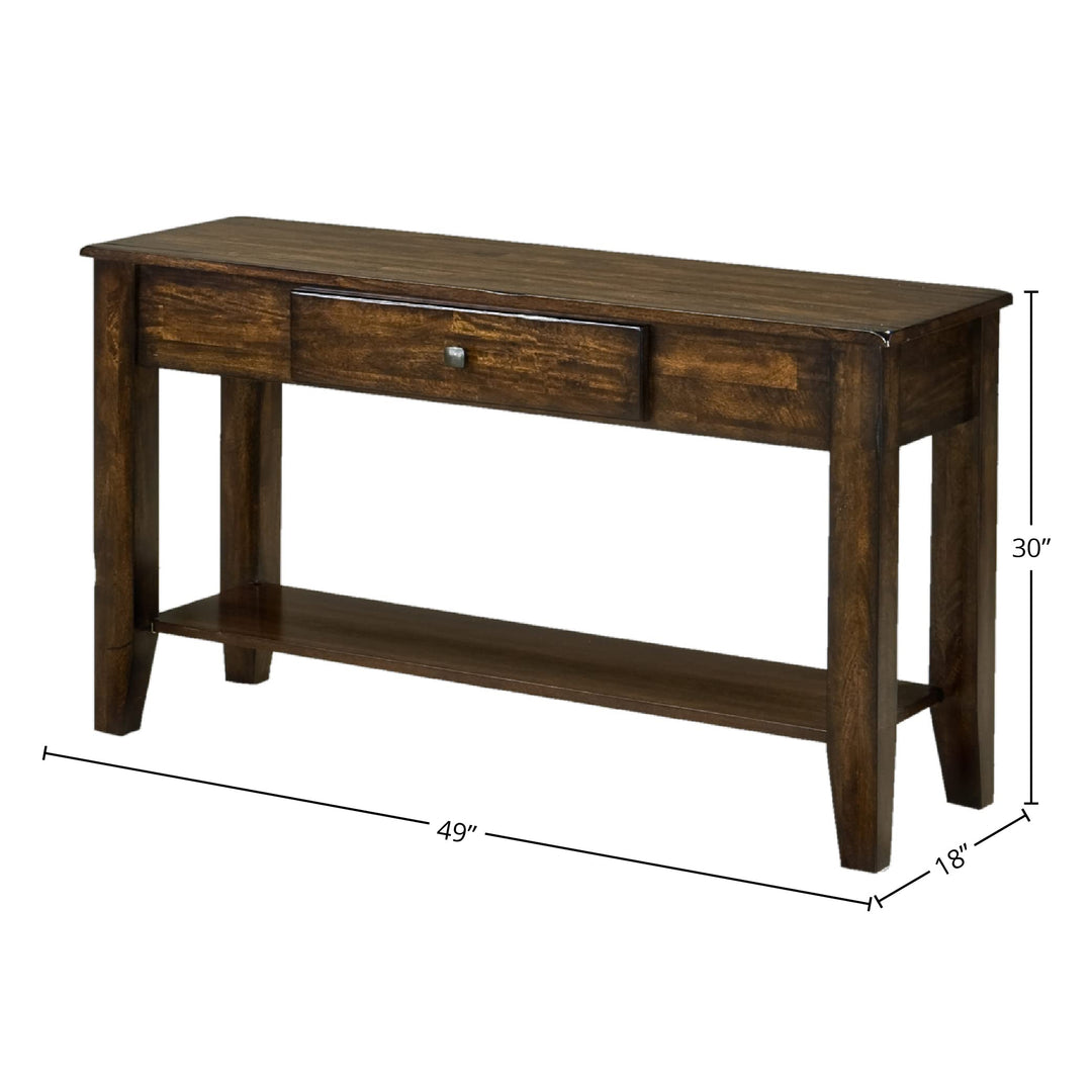 Intercon Kona Sofa Table 49 x 18 x 30" Rasin - Diamond Home USA