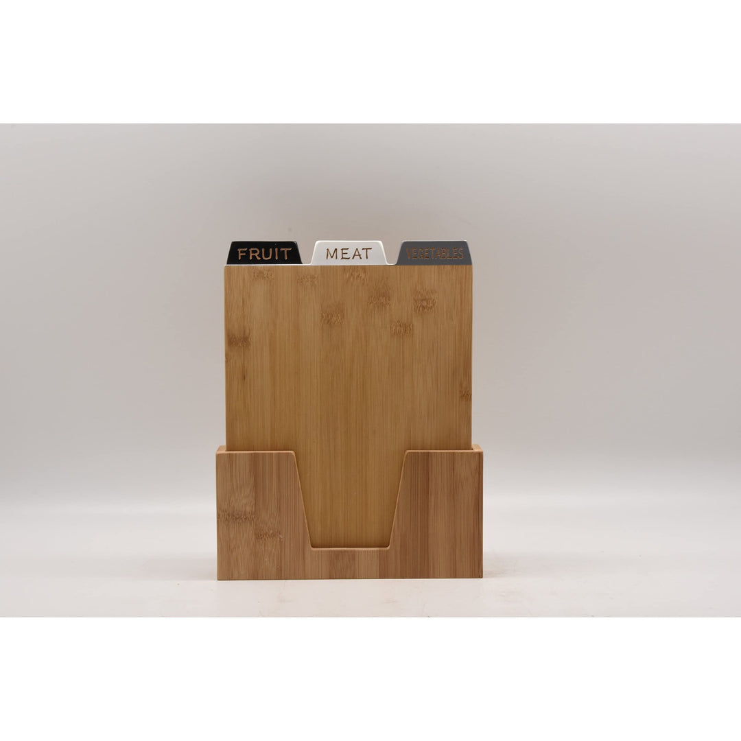 Set Of 3 Bamboo Cutting Board With Index Style Tab Design 23.7 * 4.7 * 30cm - Diamond Home USA