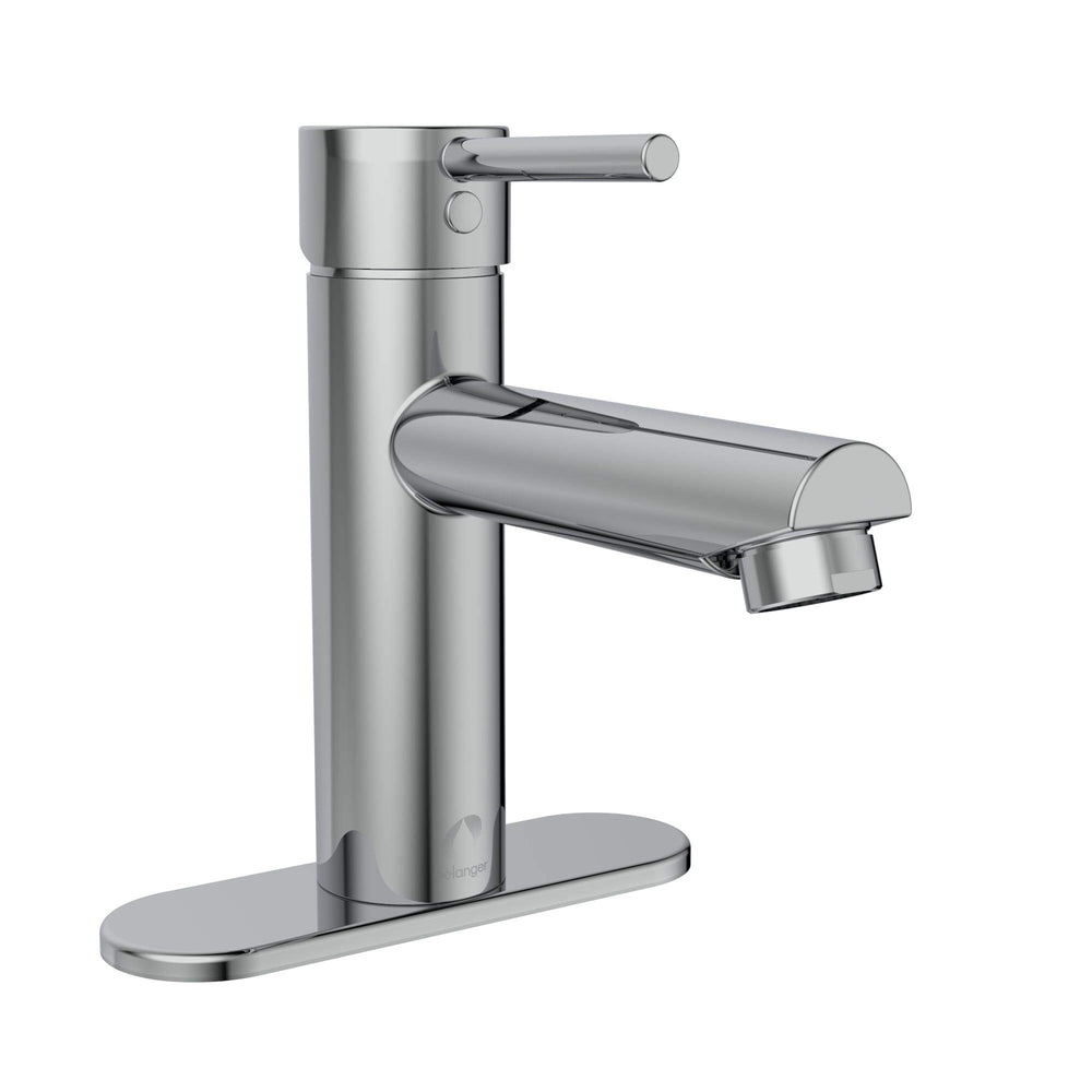 Belanger DEL21CCP Single Handle Bathroom Faucet with Drain Polished Chrome - Diamond Home USA