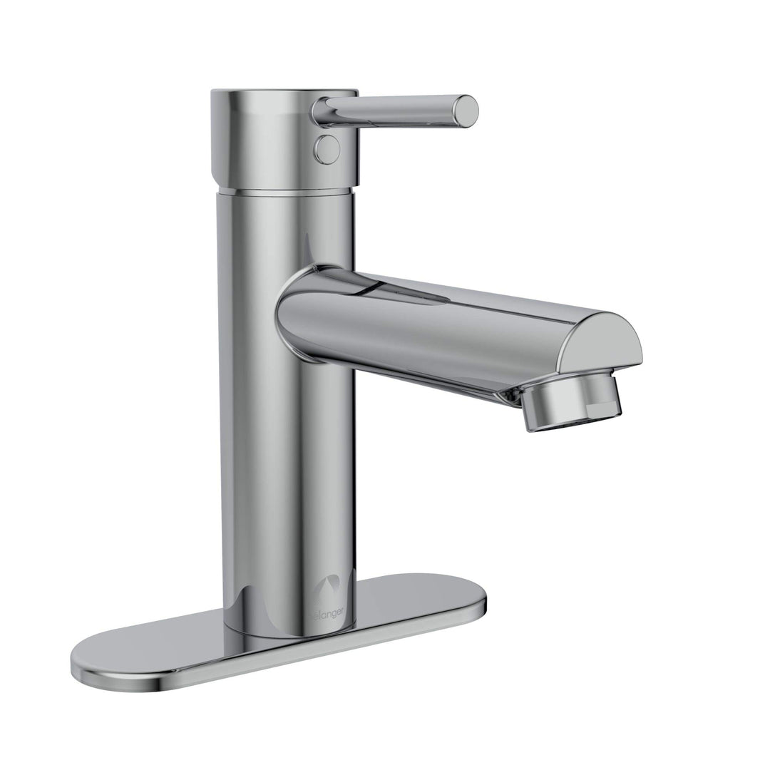 Belanger DEL21CCP Single Handle Bathroom Faucet with Drain Polished Chrome - Diamond Home USA