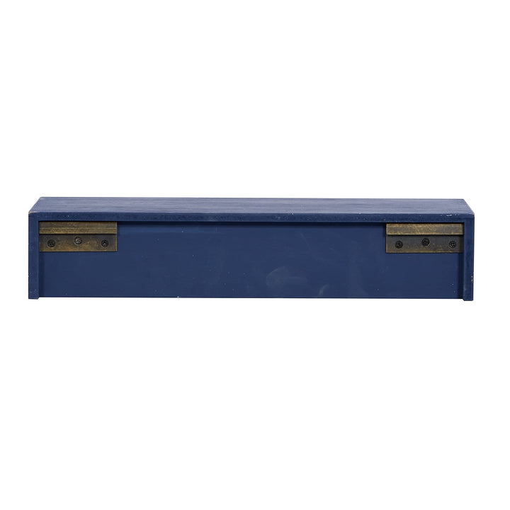 Blue Wood Contemporary Wall Shelf (Set of 3) 32 X 10 3 Modern Natural Finish - Diamond Home USA