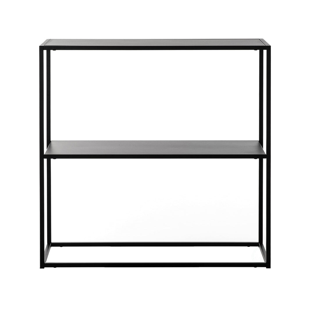 Modern Display Metal Console Table with Open Shelf for Dining Black