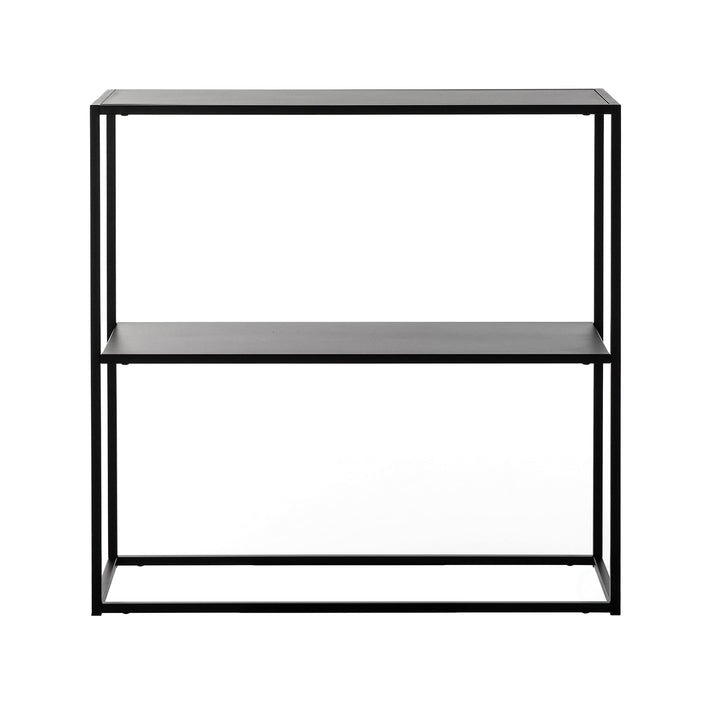 Modern Display Metal Console Table with Open Shelf for Dining Black