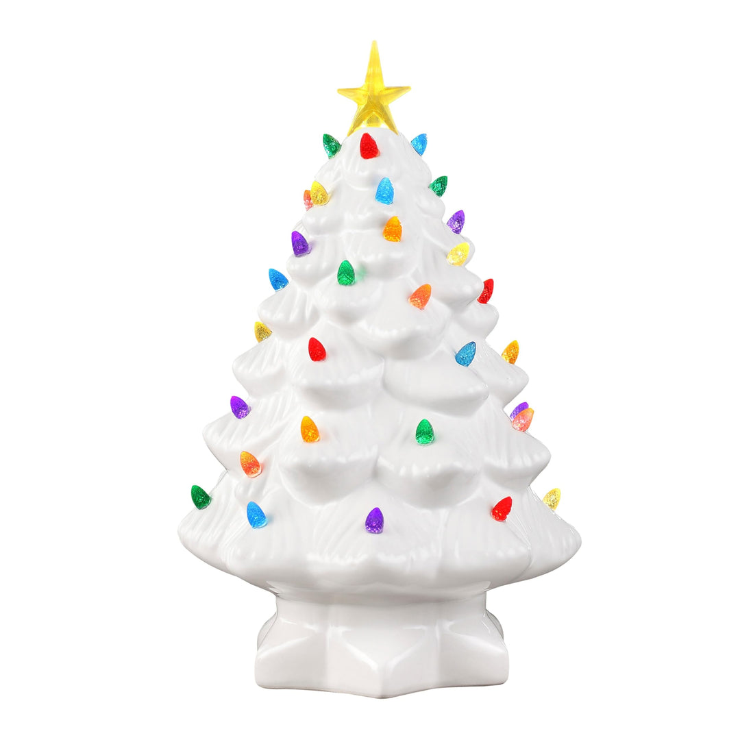14" Nostalgic Ceramic Tree White - Diamond Home USA