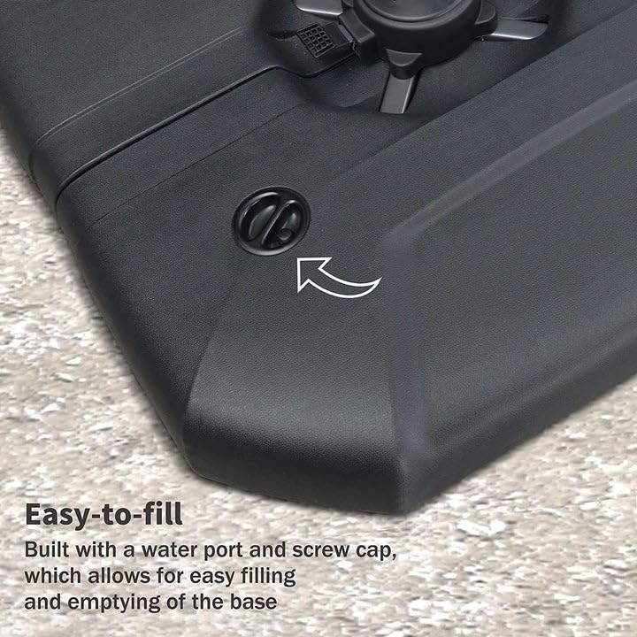 Purple Leaf Umbrella Base 39.37in Black Square Plastic - Diamond Home USA