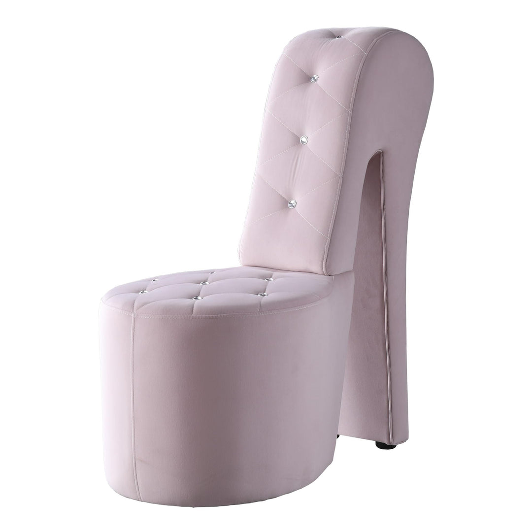 Best Master Furniture Tristram Velvet High Heel Shoe Chair Pink Pink (Velvet)