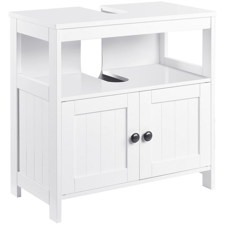 Pedestal Under Sink Cabinet with Double Doors Modern Bathroom Vanity Storage - Diamond Home USA