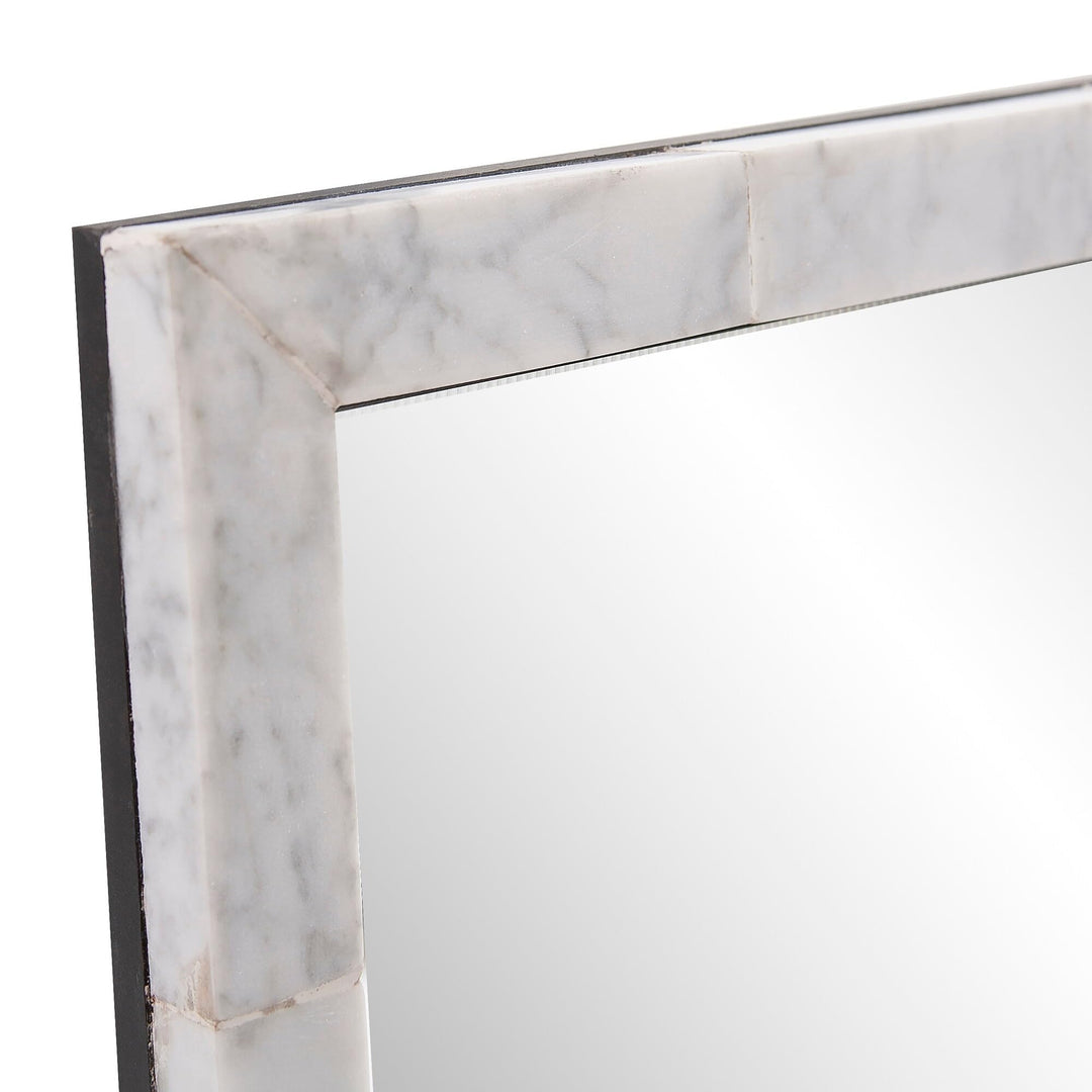Marble Vanity Mirror 20 X 30 1 White Hooks Included - Diamond Home USA