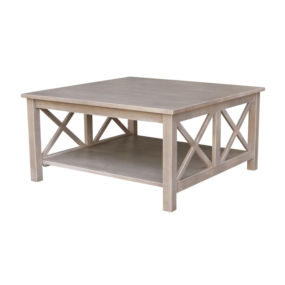 International Concepts Hampton Square Coffee Table Washed Gray Taupe