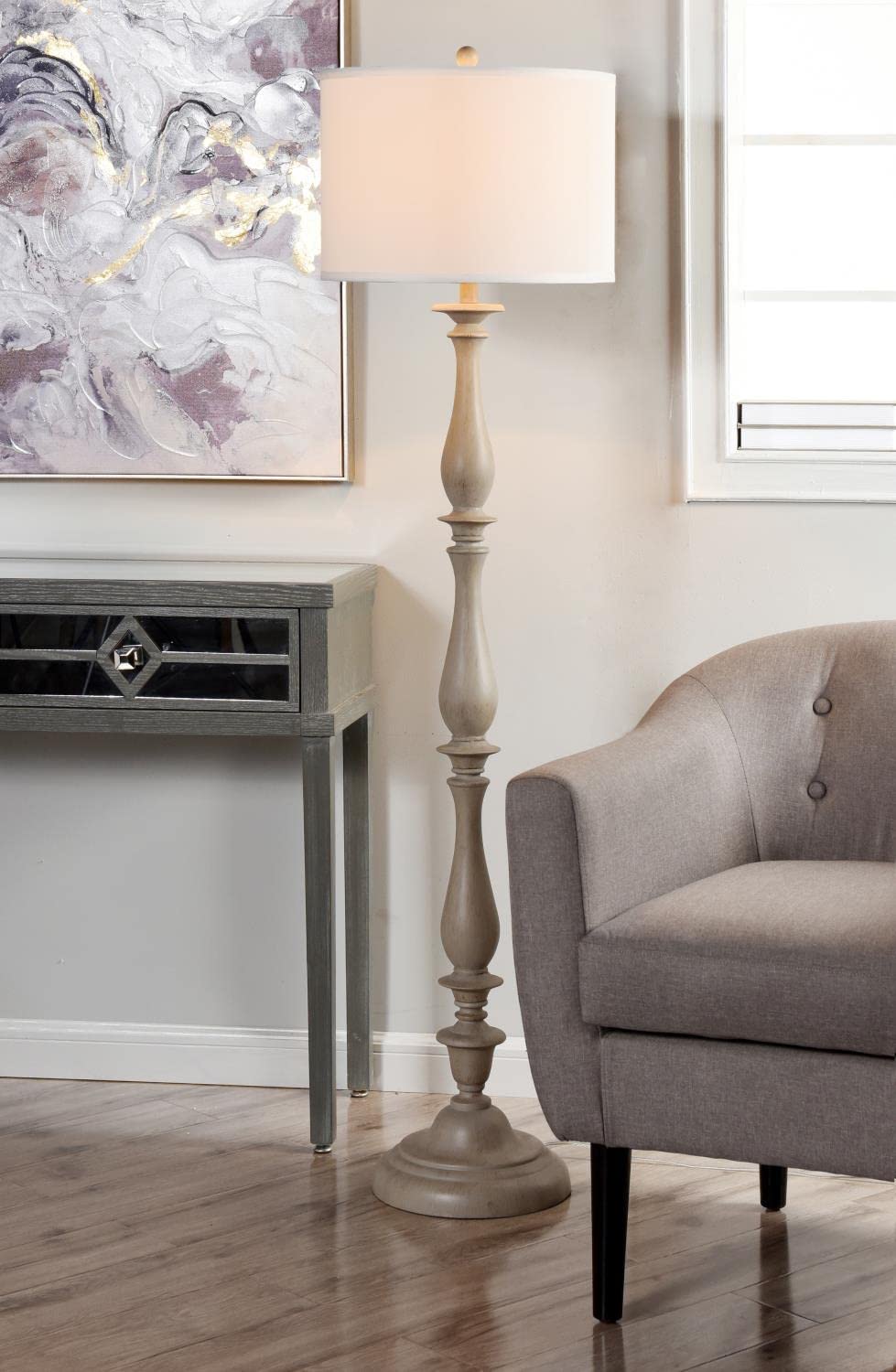 Stylecraft Home Collection Charlton - One Light Floor Lamp-Distressed Grey - Diamond Home USA