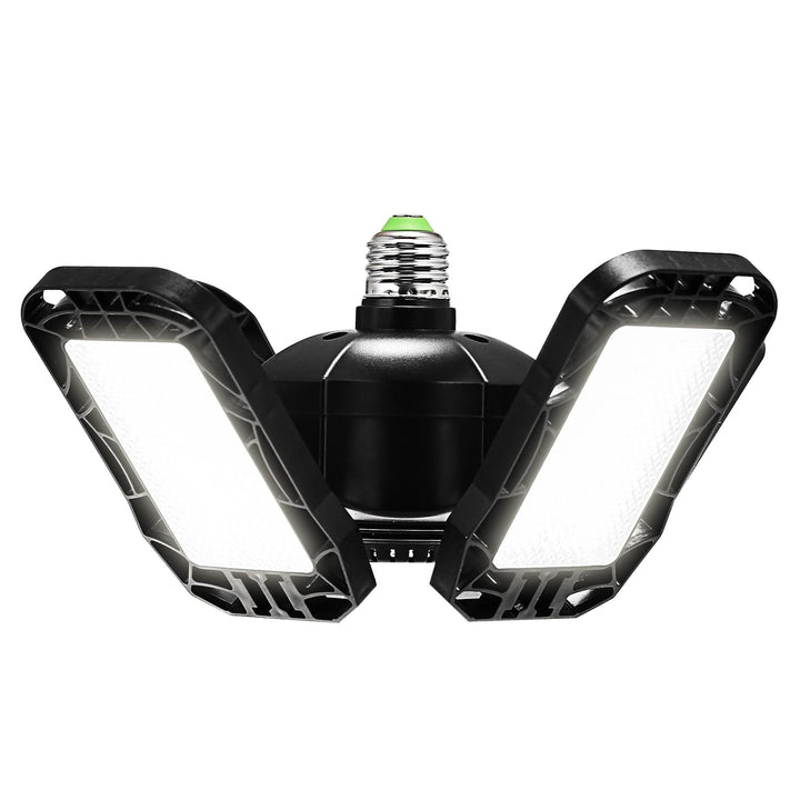 80-watt Black Deformable Led Adjustable Garage Light Semi-flush Mount Lighting - Diamond Home USA