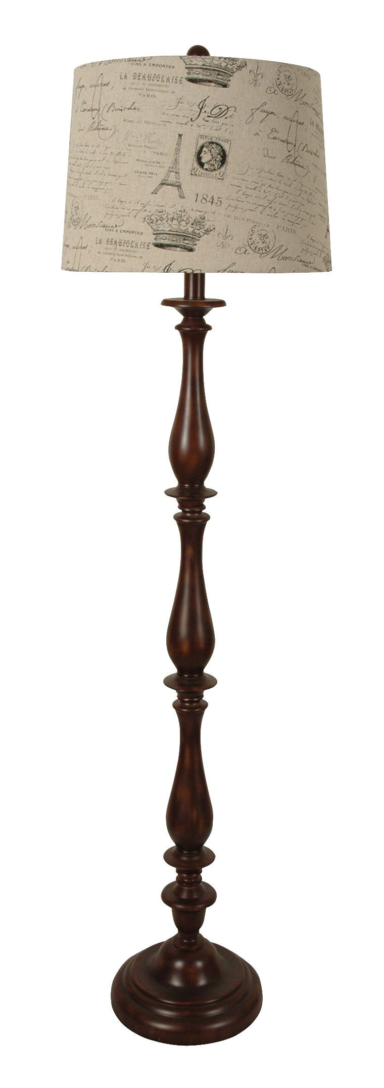 LampsPerSe LPS-041 Polyresin Floor Lampdark Brown Wood Look