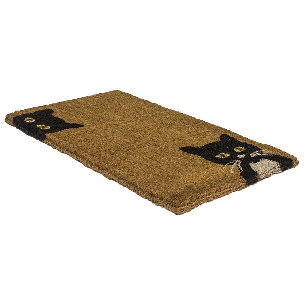 entryways Handmade Doormat - Peeping Cats 18"x30" - Diamond Home USA