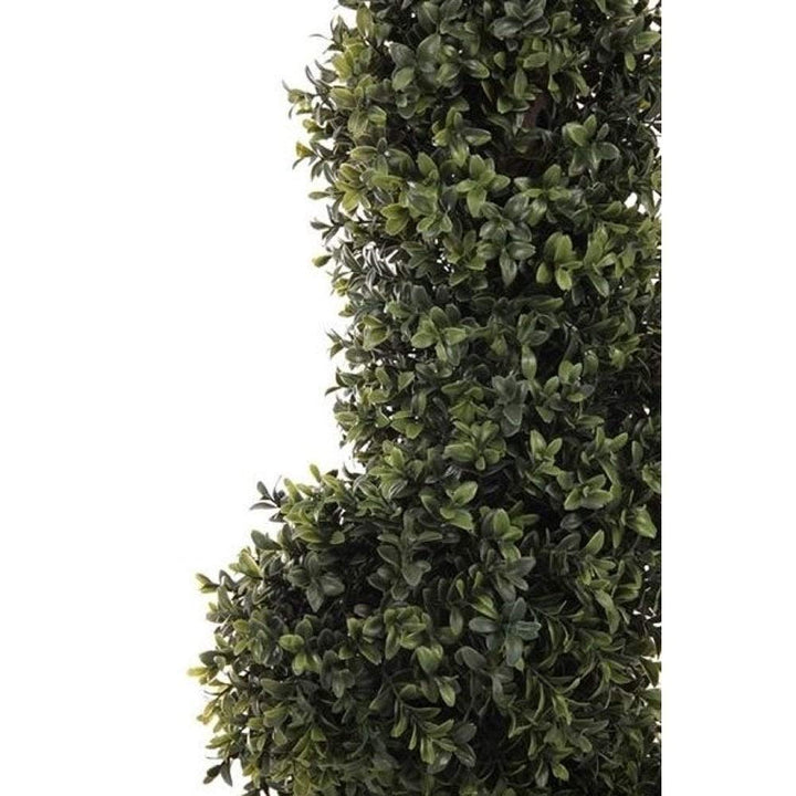 33" Artificial Deluxe Boxwood Spiral Topiary Green Plastic - Diamond Home USA