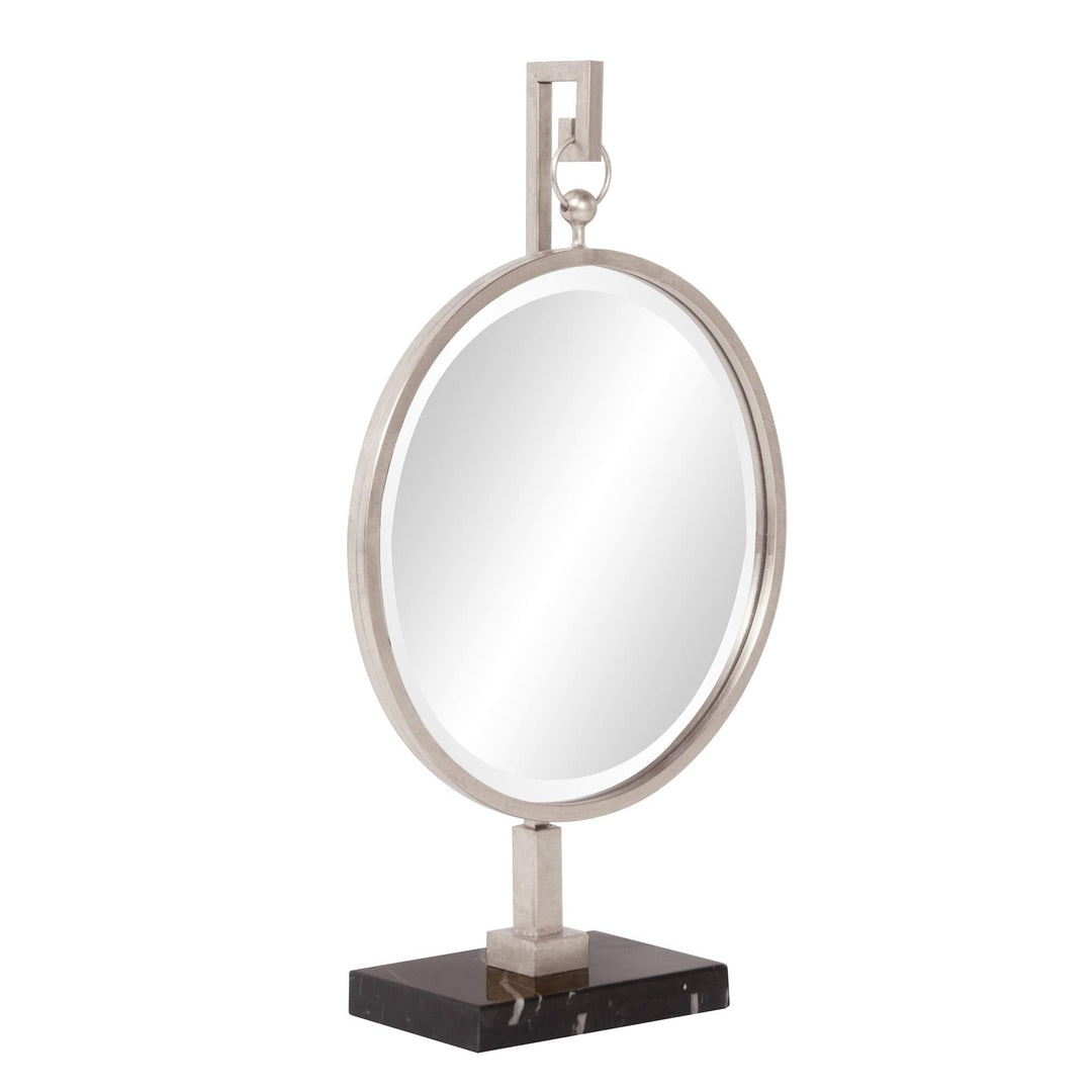 Howard Elliott 11212 Medallion Mirror Silver - Diamond Home USA