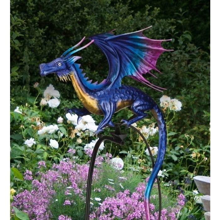 Dragon Rocker Stake Purple Metal - Diamond Home USA