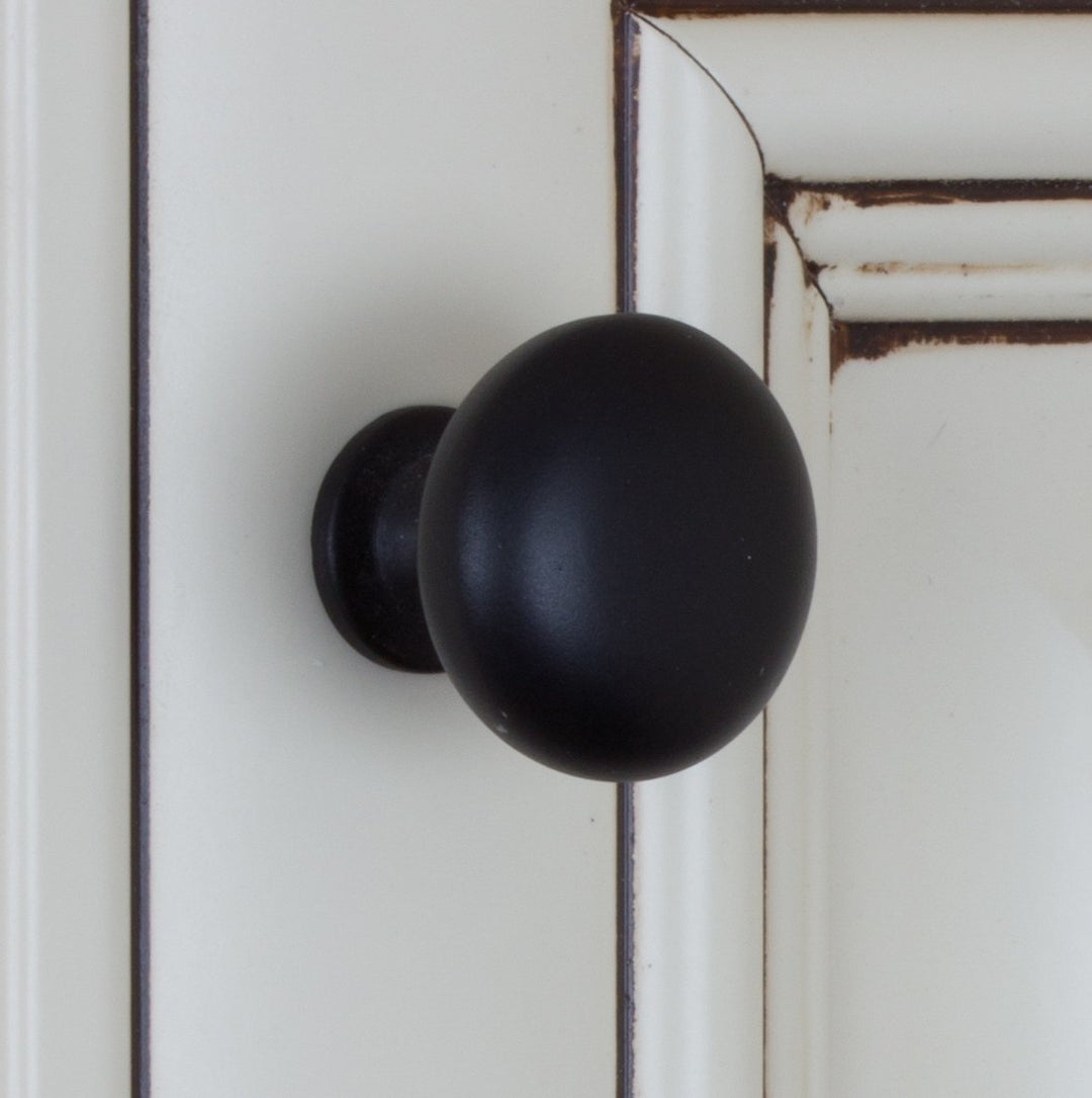 GlideRite Hardware 5411-M-10 Classic Round Cabinet Knobs 10 Pack 1.125" Matte - Diamond Home USA