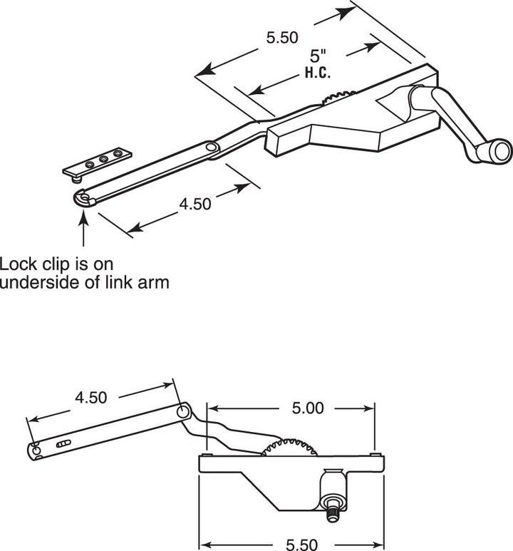 Truth TH 23092 Dual Pull Lever Operator with Bracket White (Single Pack) - Diamond Home USA