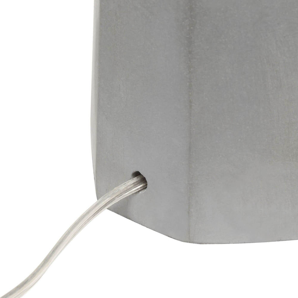 Lalia Home Modern Concrete Pillar Table Lamp with White Fabric Shade - Diamond Home USA