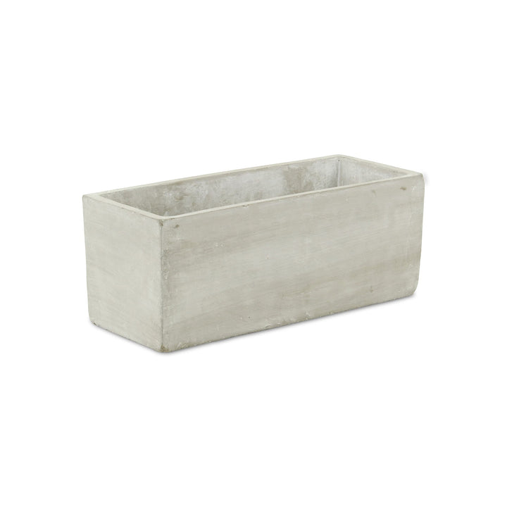 Urbanstone Gray Cement Rectangular Planter Grey Modern Contemporary Handmade - Diamond Home USA