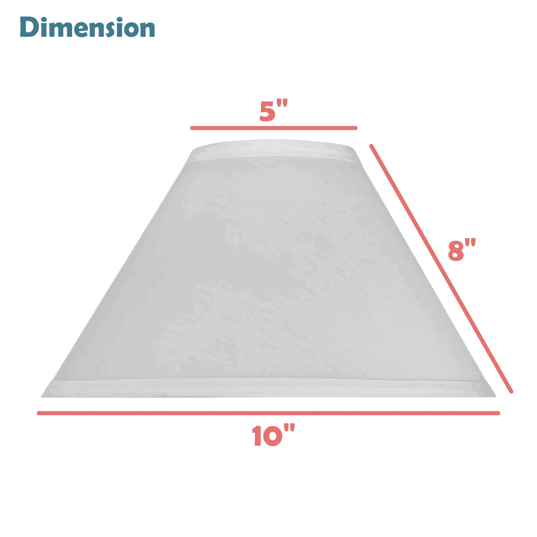 Aspen Creative 59101 Transitional Pleated Empire UNO Lamp Shade Off White 5" Top - Diamond Home USA