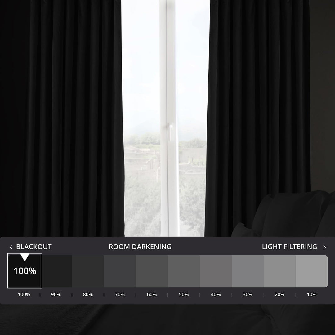 HPD Half Price Drapes Signature Velvet Thermal Blackout Curtains for Living Room - Diamond Home USA