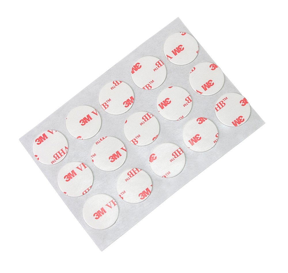 3M 4930 White Double Sided Firm Acrylic Foam Tape 1" Diameter Circles (roll of