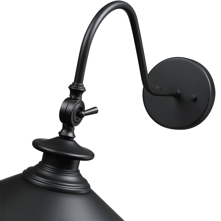 2pk Black Barn Lights Outdoor Gooseneck Sconces Wall Lighting Farmhouse Modern - Diamond Home USA